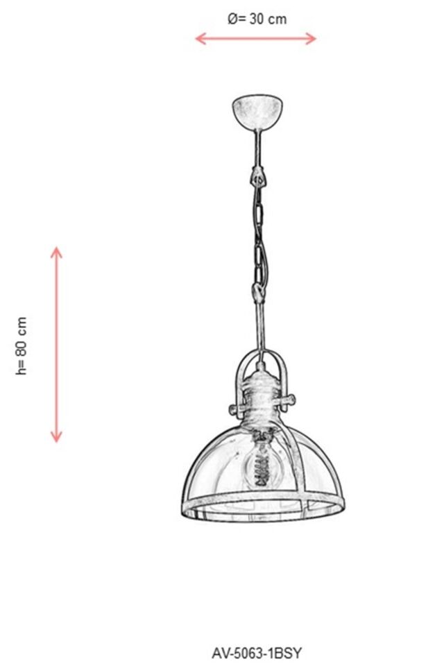 Vella Sarkıt E27 12W 30cm Metal Siyah Avonni-AV-5063-1BSY