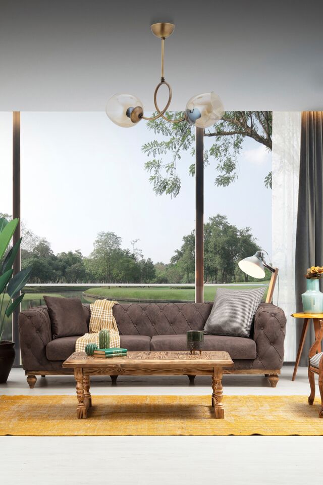 Zıt Modern Avize E27 24W 40cm Metal Eskitme/Siyah Dorbien-FZ-7451-2E