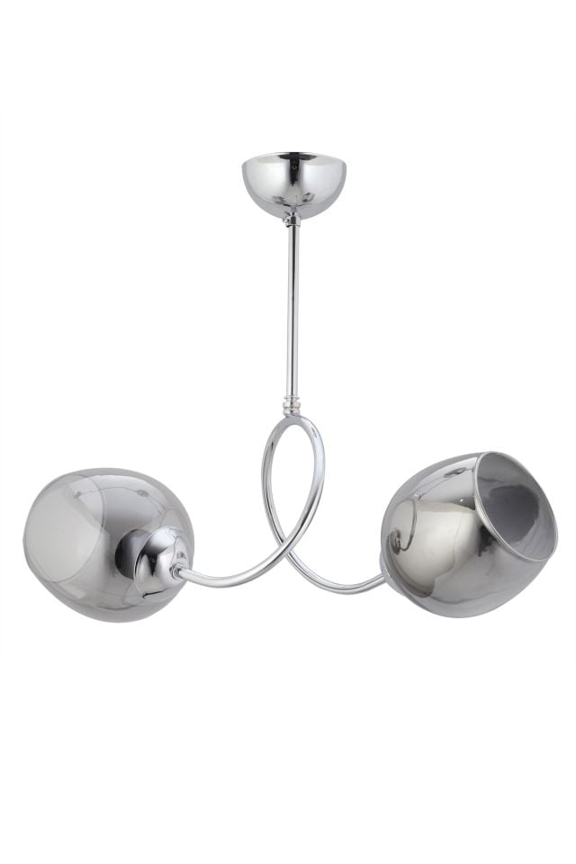 Zıt Modern Avize E27 24W 40cm Metal Krom/Siyah Dorbien-FZ-7451-2K