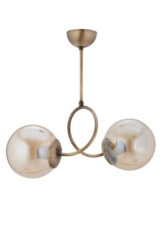 Zıt Modern Avize E27 24W 43cm Metal Eskitme/Siyah Dorbien-FZ-7452-2E