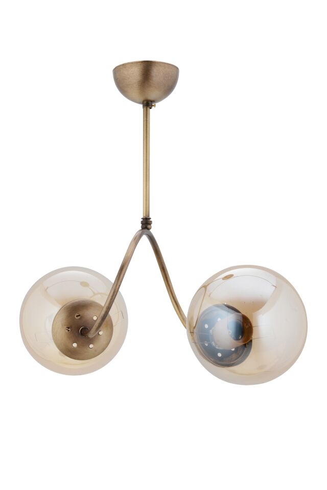 Zıt Modern Avize E27 24W 43cm Metal Eskitme/Siyah Dorbien-FZ-7452-2E