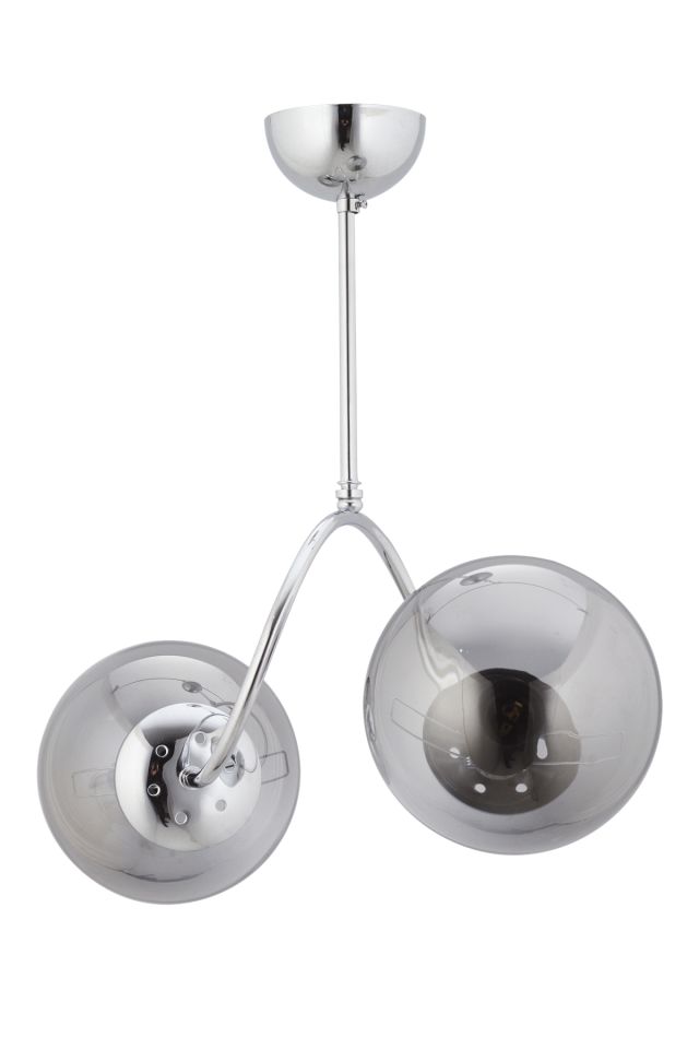 Zıt Modern Avize E27 24W 43cm Metal Krom/Siyah Dorbien-FZ-7452-2K