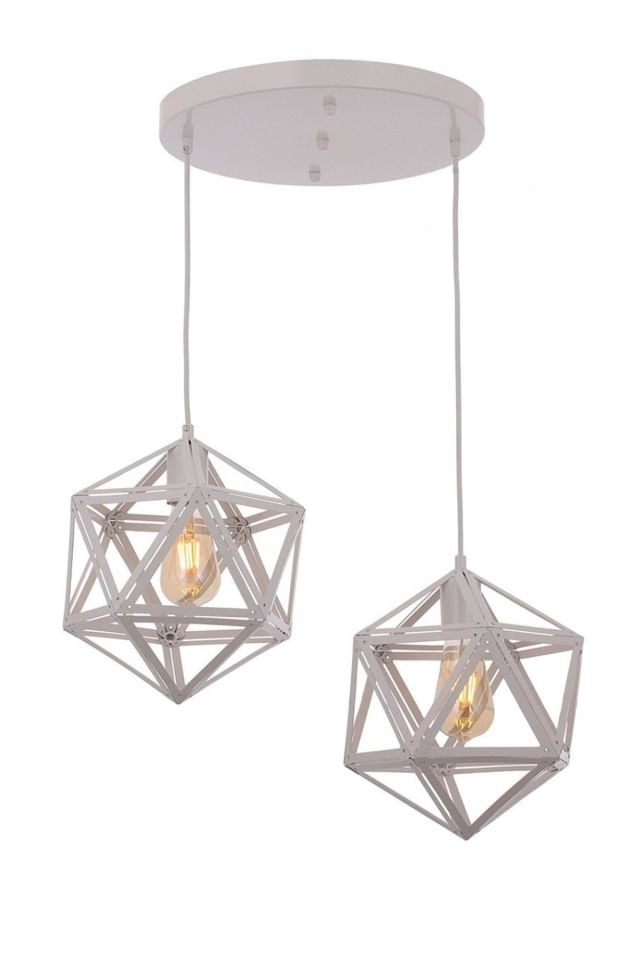 Astral Modern Avize E27 24W 35cm Metal Beyaz Avonni-AV-65032-2T-BBY