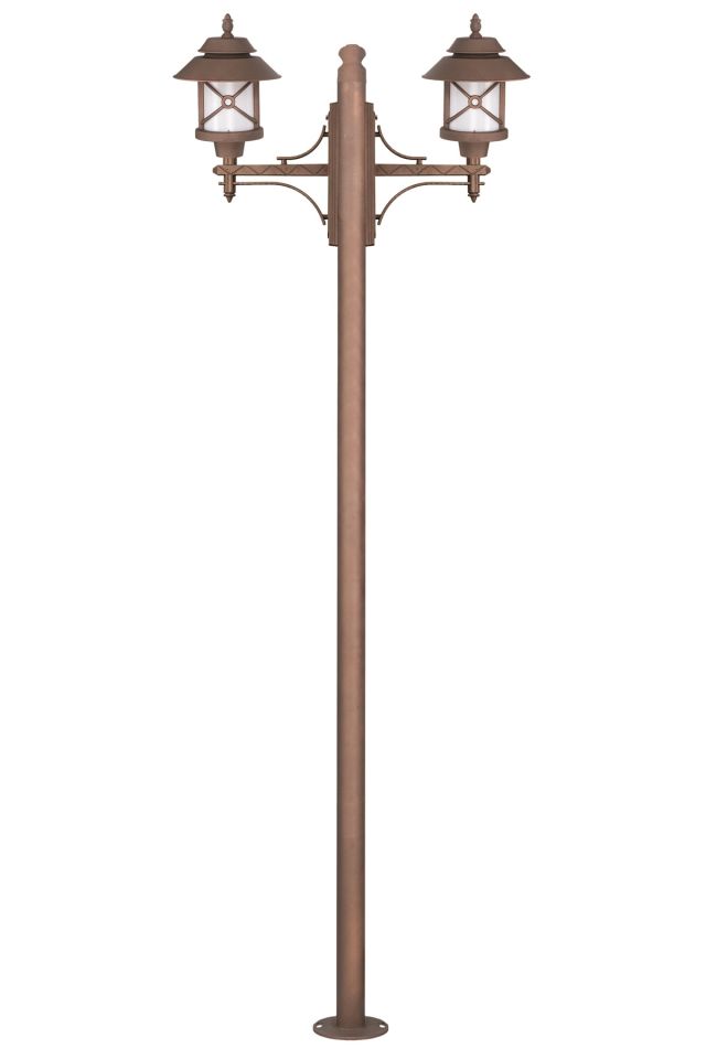 Bahçe Direkleri E27 24W 90cm Çelik Boru Kahverengi Dorbien-BDR-68275-2BKR-M1