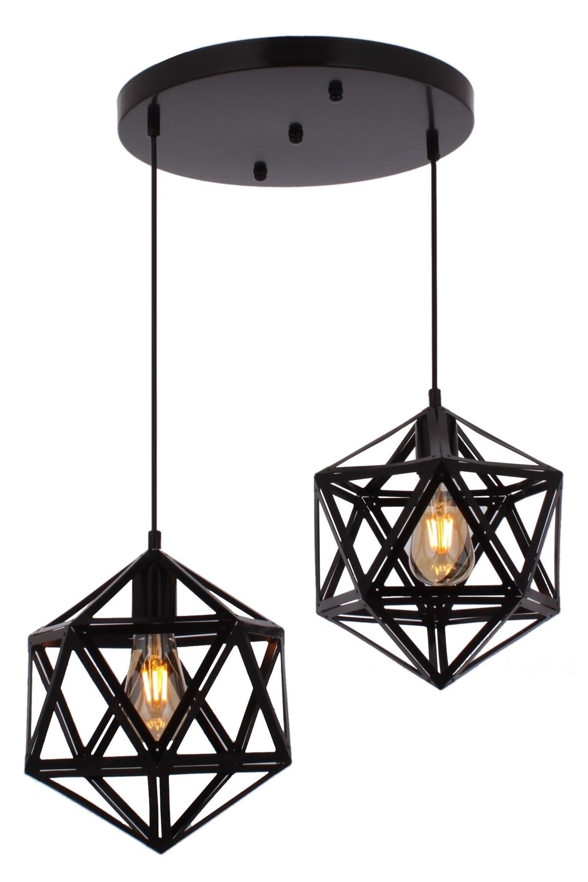 Astral Modern Avize E27 24W 35cm Metal Siyah Avonni-AV-65032-2T-BSY