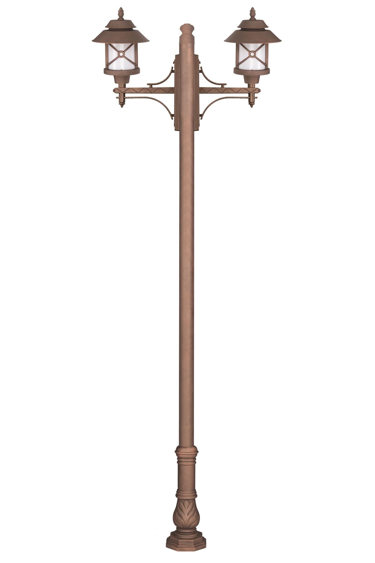 Bahçe Direkleri E27 24W 90cm Çelik Boru Kahverengi Dorbien-BDR-68275-2BKR-M2