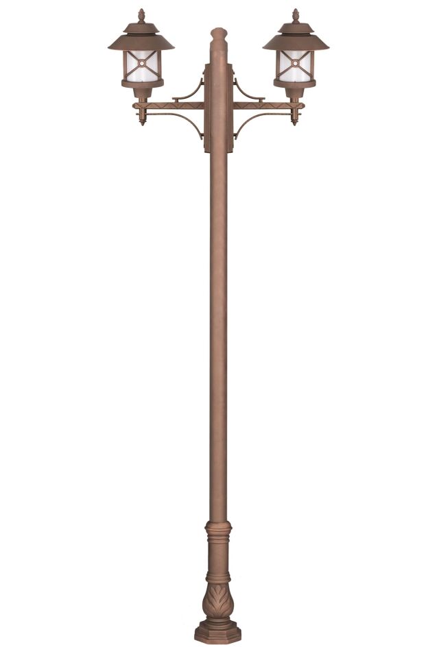 Bahçe Direkleri E27 24W 90cm Çelik Boru Kahverengi Dorbien-BDR-68275-2BKR-M2