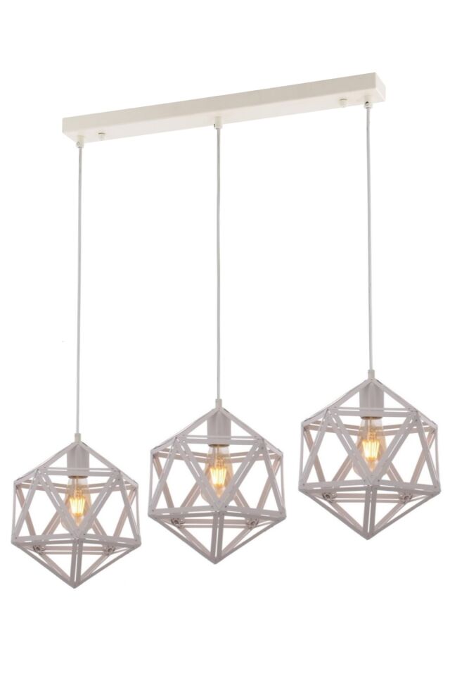 Astral Modern Avize E27 36W 65x25cm Metal Beyaz Avonni-AV-65032-3Y-BBY