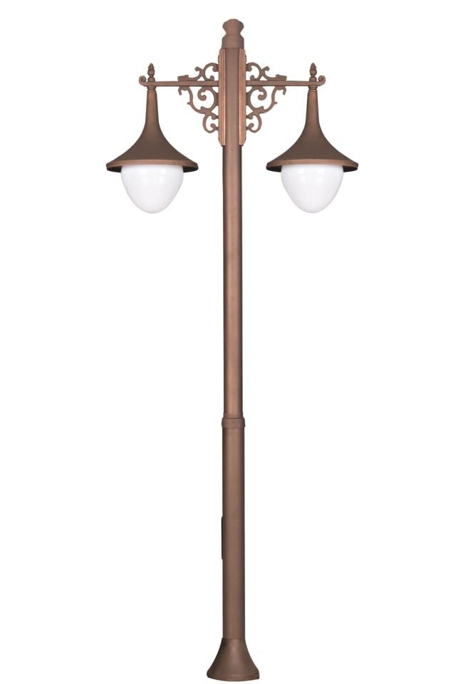 Bahçe Direkleri E27 24W 120cm Çelik Boru Kahverengi Dorbien-BDR-68280-2BKR-M2