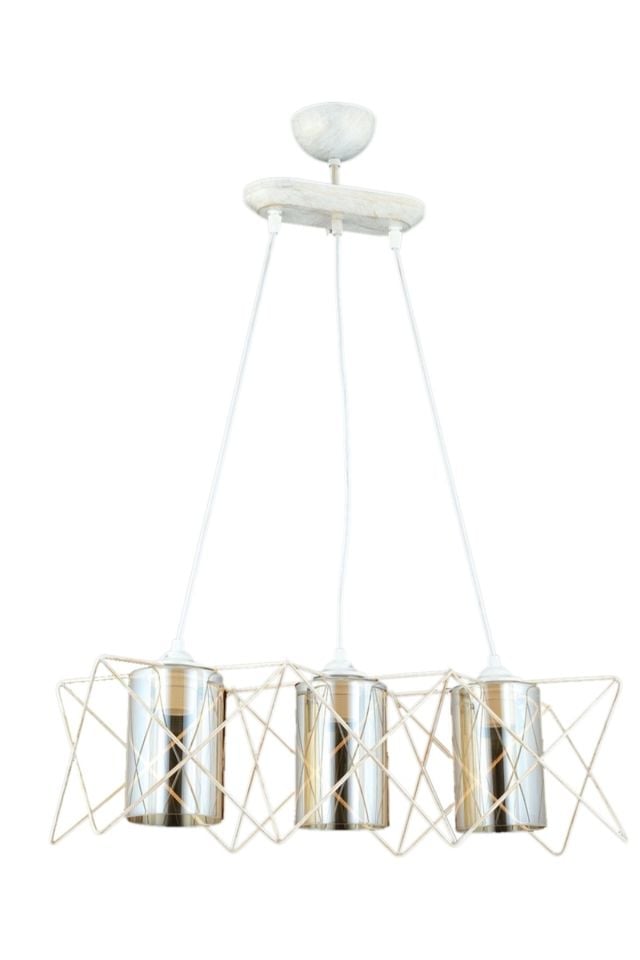 Prizma Modern Avize E27 36W 60x20cm Metal Krem Dorbien-AV-65076-3Y-KRM