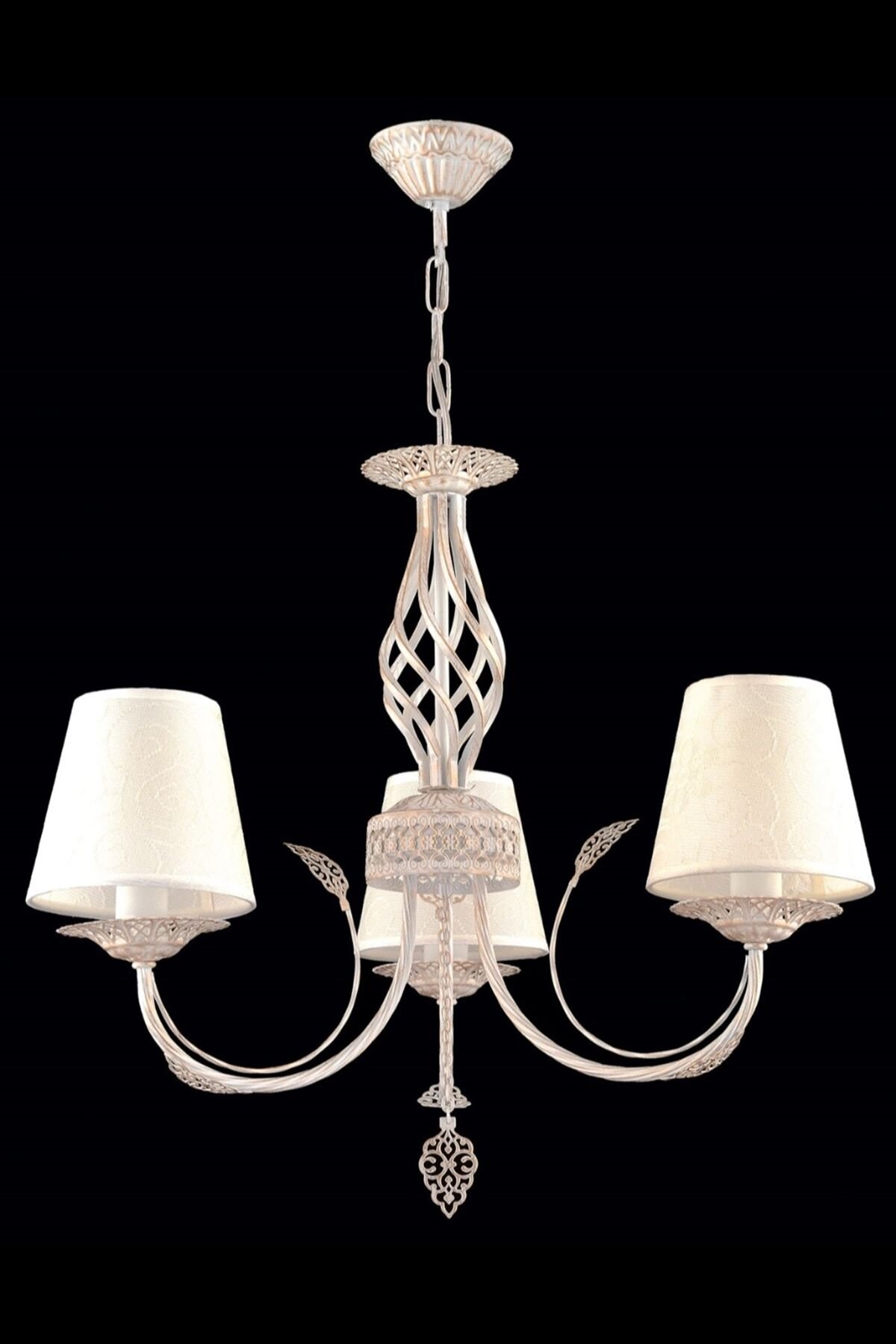 Erciyes Klasik Avize E14 18W 55cm Metal Ferforje Dorbien-AV-65112-3F