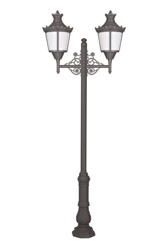 Bahçe Direkleri E27 24W 115cm Çelik Boru Siyah Dorbien-BDR-68287-2BSY-M2