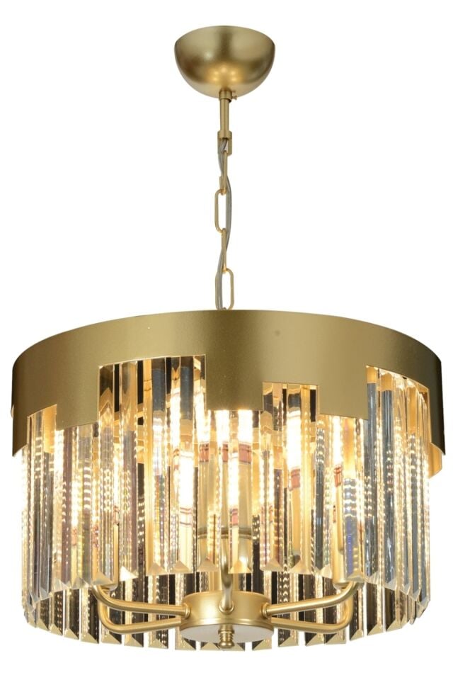 Ceremony Klasik Avize E14 36W 40cm Metal Sarı Dorbien-AV-65225-S40
