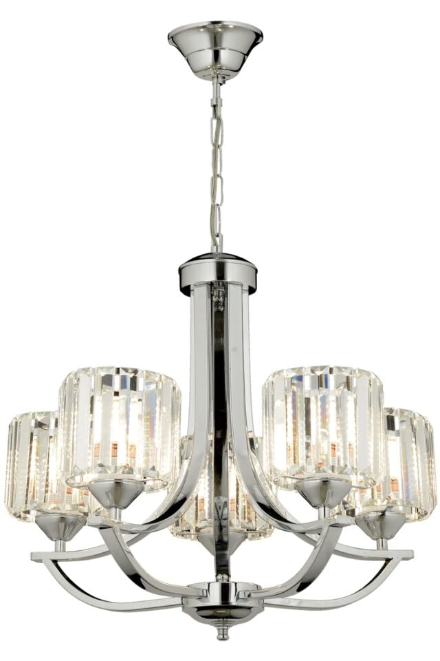 Sag Modern Avize E27 60W 55cm Metal Krom Dorbien-AV-65226-5K
