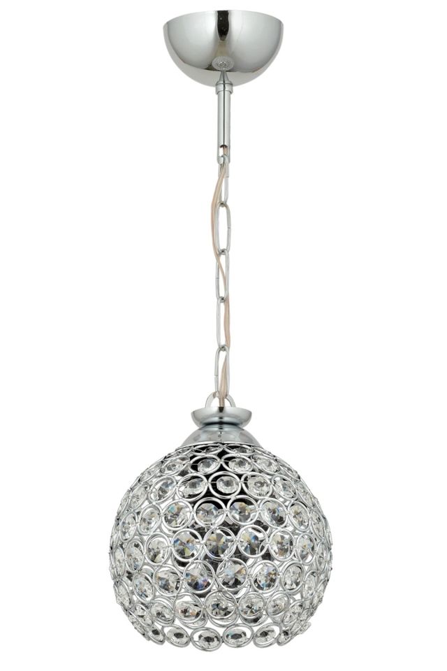 Baloncuk Klasik Avize E27 12W 12cm Metal Krom Dorbien-FZ-7557-T1-K