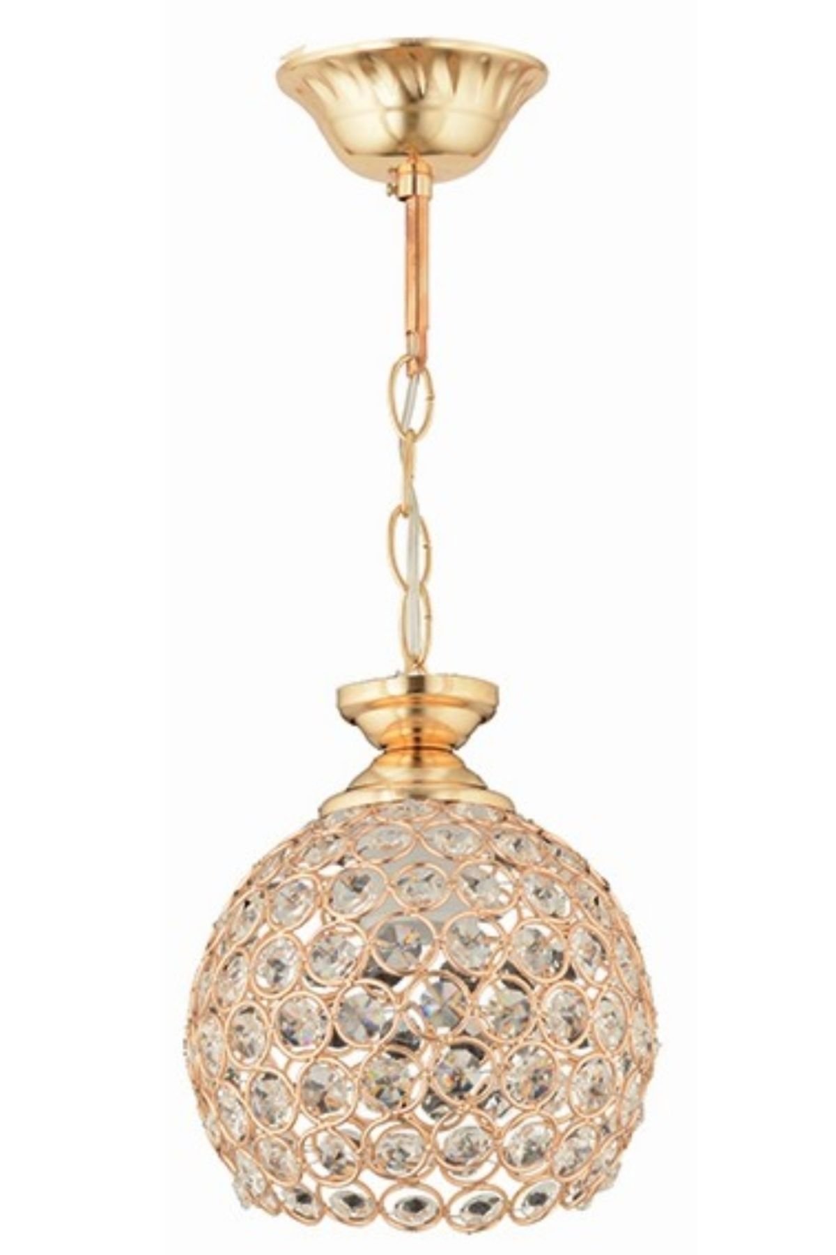 Baloncuk Klasik Avize E27 12W 12cm Metal Sarı Dorbien-FZ-7557-T1-S