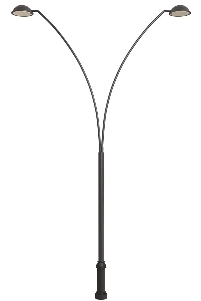Bahçe Direkleri LED 70W 350cm Çelik Boru Siyah Dorbien-BDR-68293-2BSY-M2
