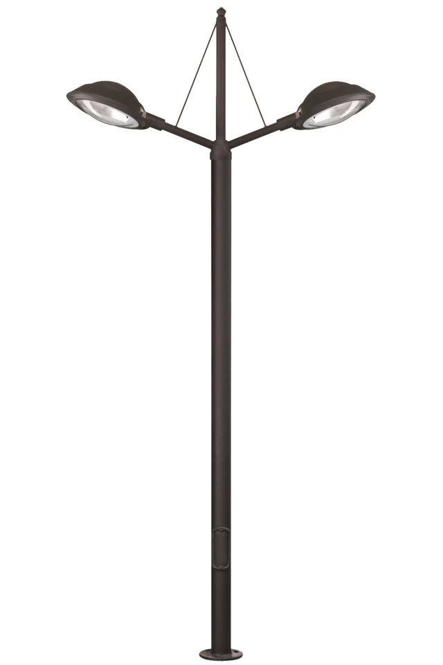 Bahçe Direkleri LED 60W 180cm Çelik Boru Siyah Dorbien-BDR-68294-2BSY