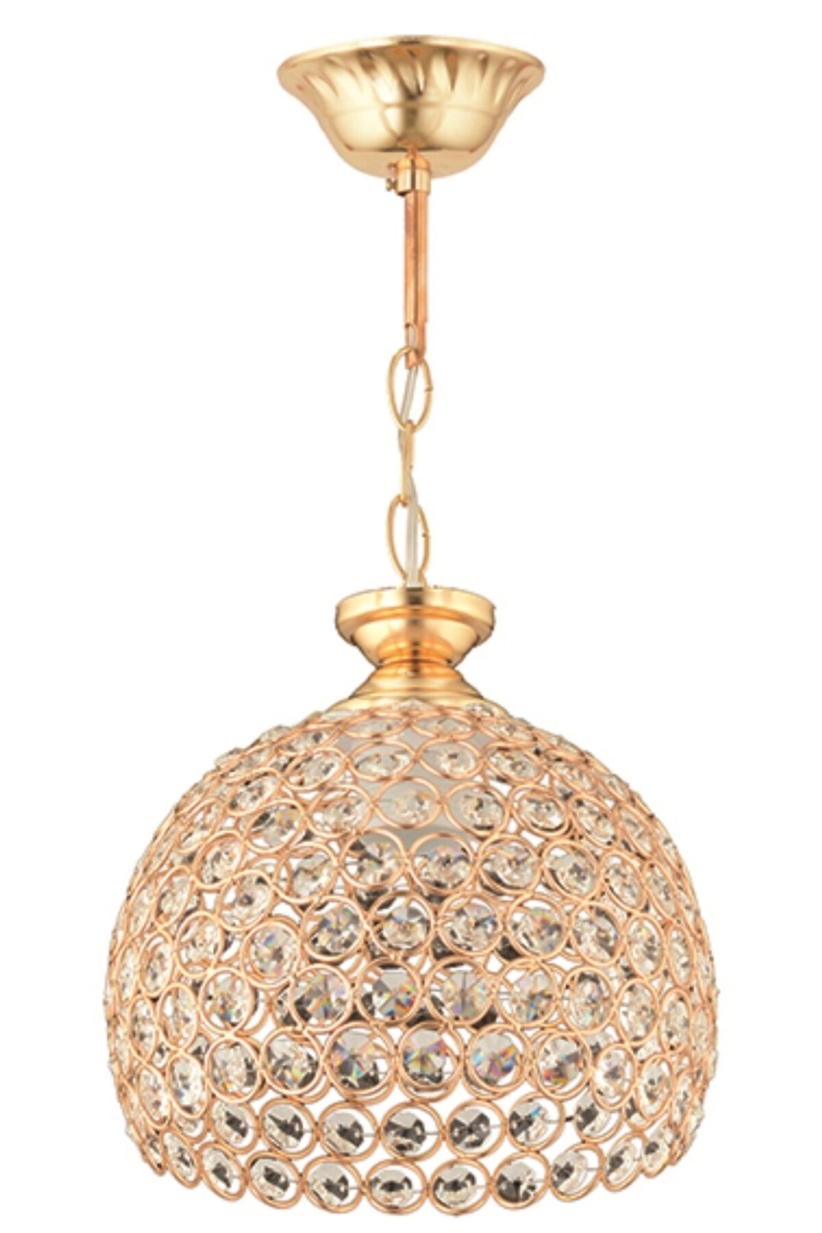 Baloncuk Klasik Avize E27 12W 19cm Metal Sarı Dorbien-FZ-7557-T2-S