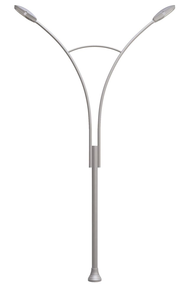 Bahçe Direkleri LED 250W 200cm Çelik Boru Gri Dorbien-BDR-68295-2BBY