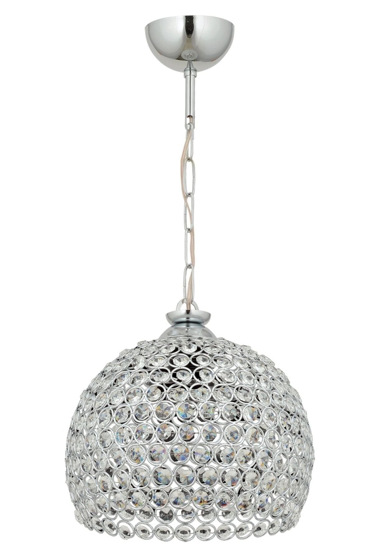Baloncuk Klasik Avize E27 12W 24cm Metal Krom Dorbien-FZ-7557-T3-K