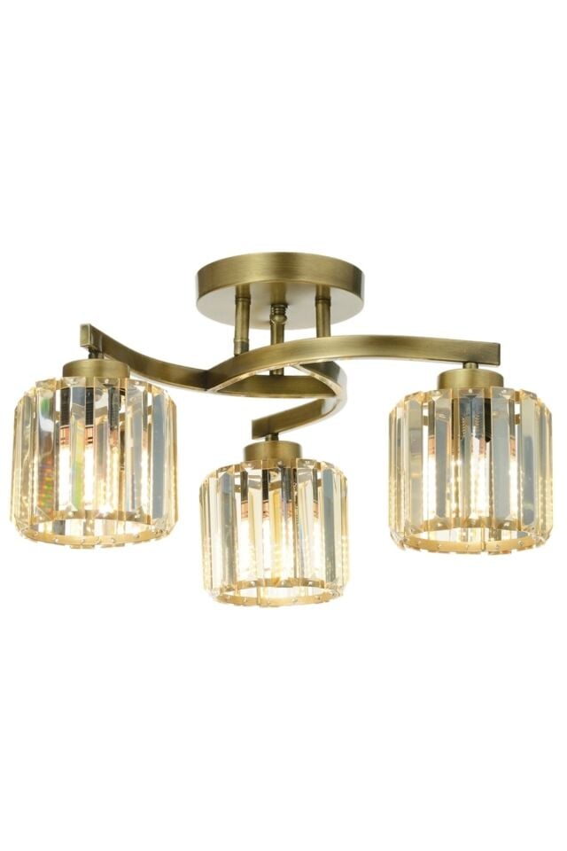 İkram Modern Avize E27 36W 58cm Metal Eskitme Dorbien-AV-65229-3E