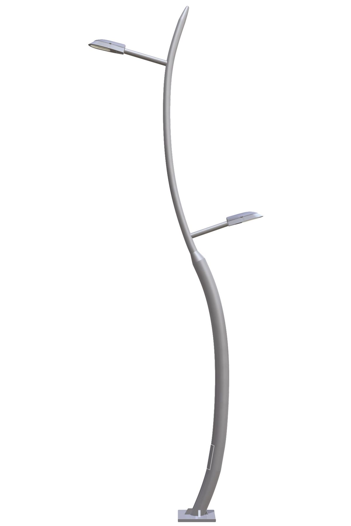 Bahçe Direkleri LED 70W 200cm Çelik Boru Gri Dorbien-BDR-68298-2BBY