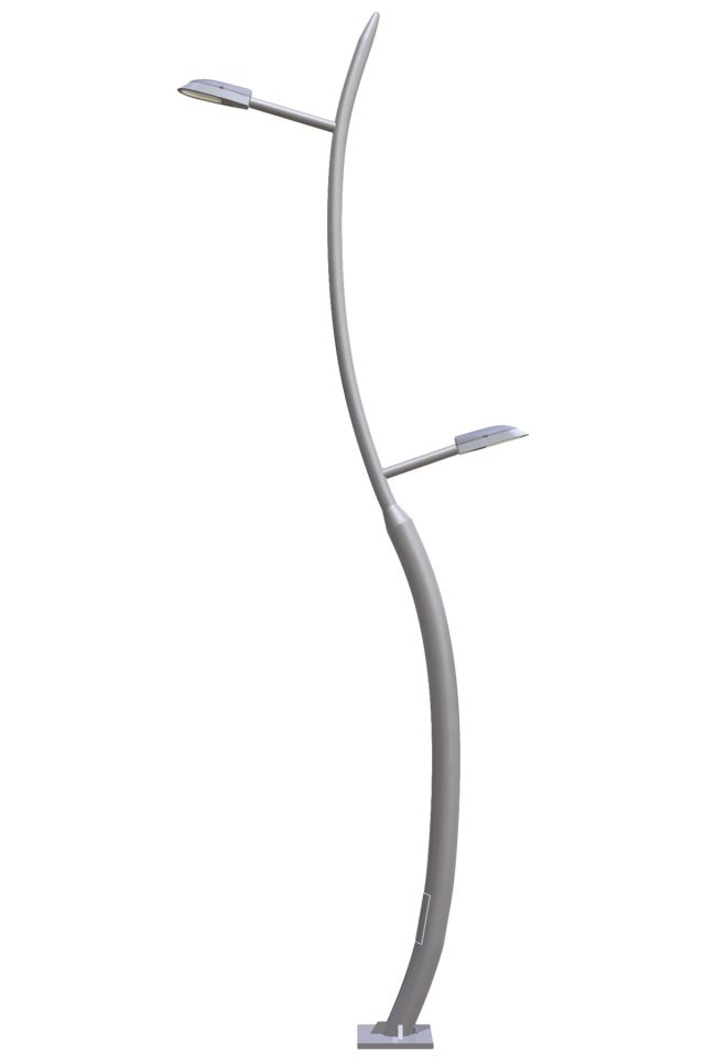 Bahçe Direkleri LED 70W 200cm Çelik Boru Gri Dorbien-BDR-68298-2BBY