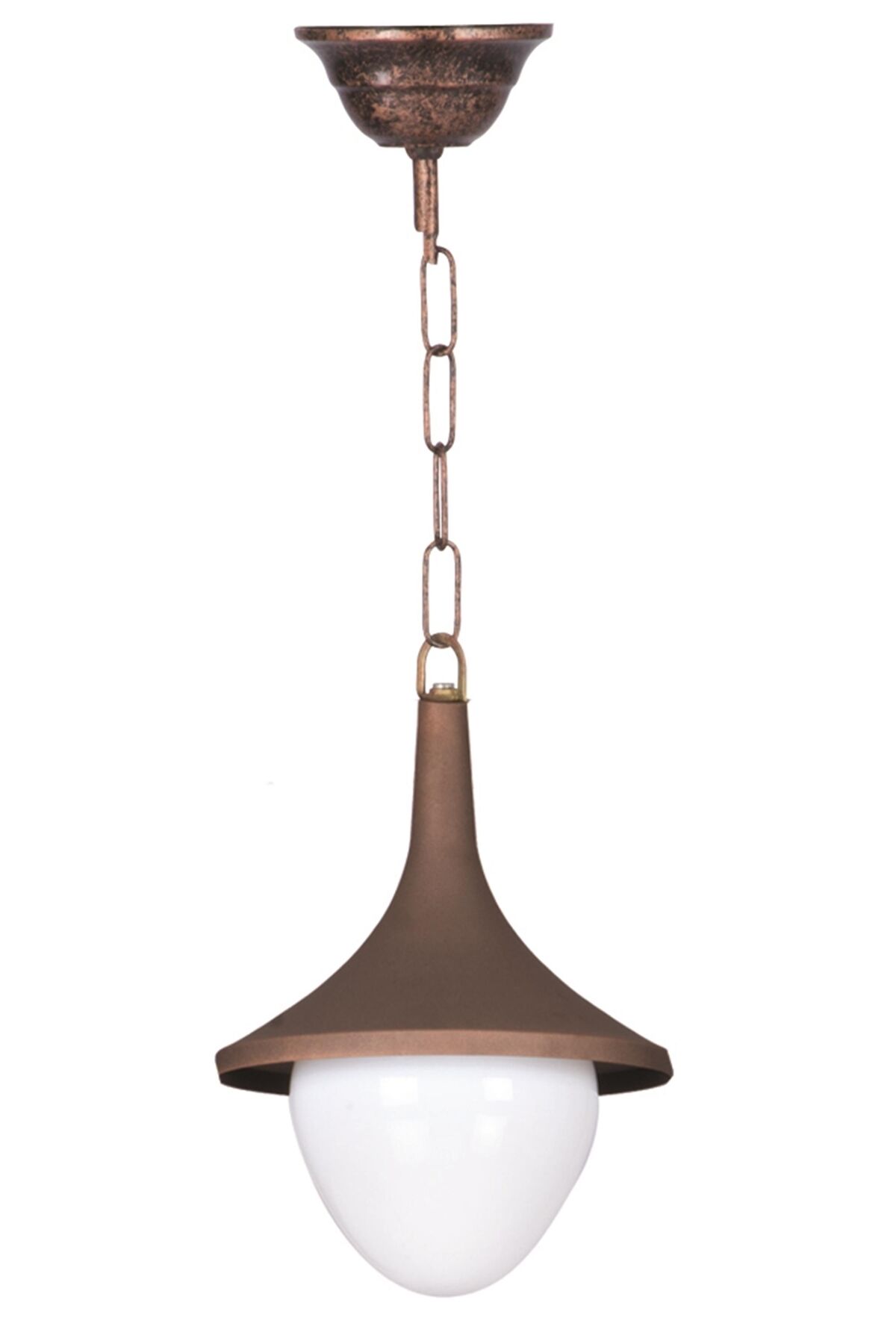 Bahçe Fenerleri E27 12W 45cm Çelik Boru Kahverengi Dorbien-BFE-68280-BKR