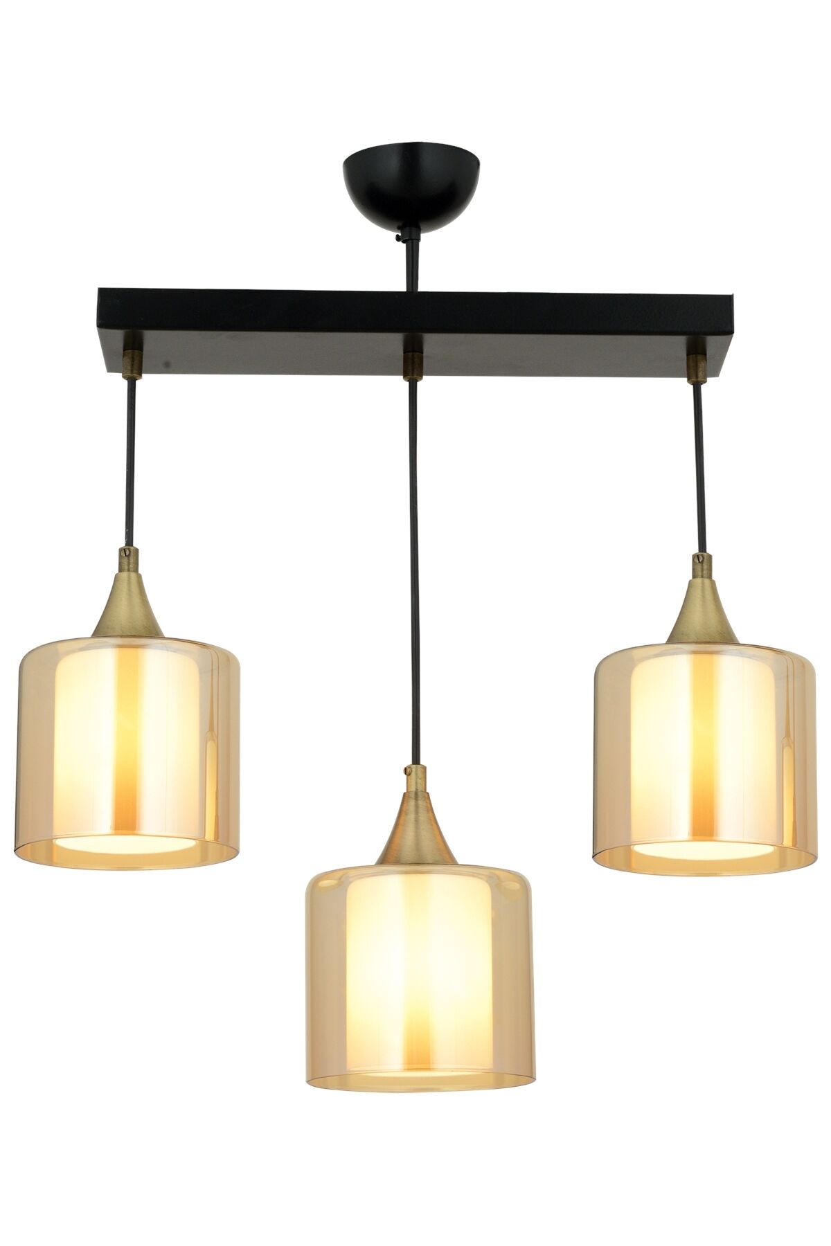 Selvi Modern Avize E27 36W 60x14cm Metal Siyah Dorbien-AV-65233-3Y-BSY-B