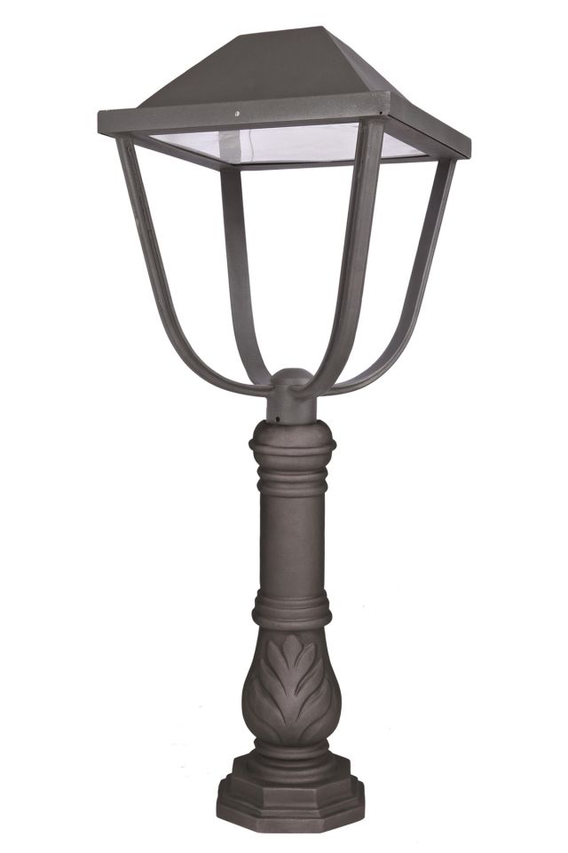 Bahçe Set Üstü Aydınlatma LED 16W 50cm Çelik Boru Siyah Dorbien-BSU-68216-BSY-LED