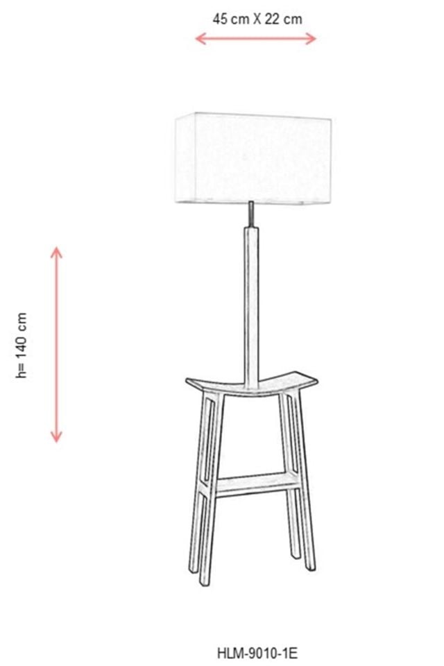 Kıng Lambader E27 12W 45x22cm Metal Eskitme Avonni-HLM-9010-1E