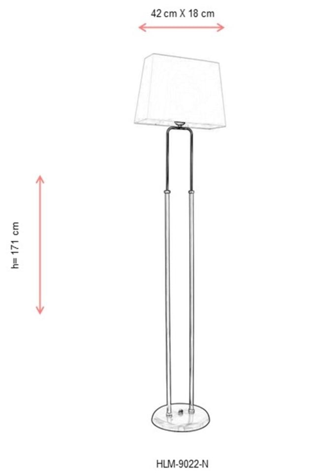 Sema Lambader E27 12W 42x18cm Metal Nikel Avonni-HLM-9022-N