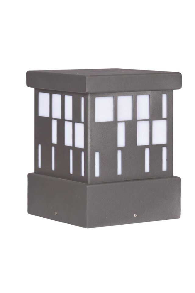 Bahçe Set Üstü Aydınlatma E27 12W 22x22cm Alüminyum Profil Siyah Dorbien-BSU-68255-BSY-M1-K