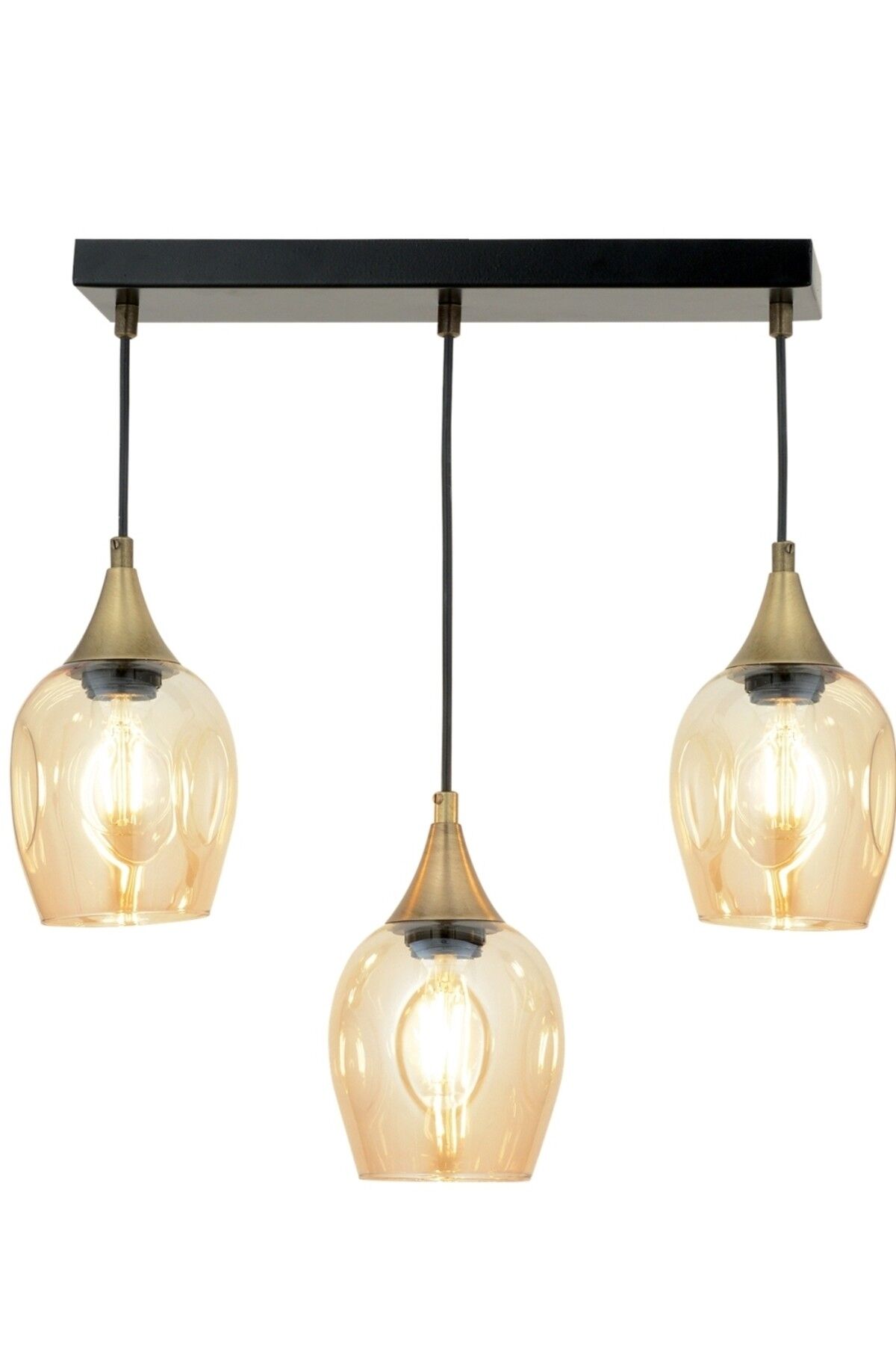 Selvi Modern Avize E27 36W 60x10cm Metal Siyah Dorbien-AV-65234-3Y-BSY