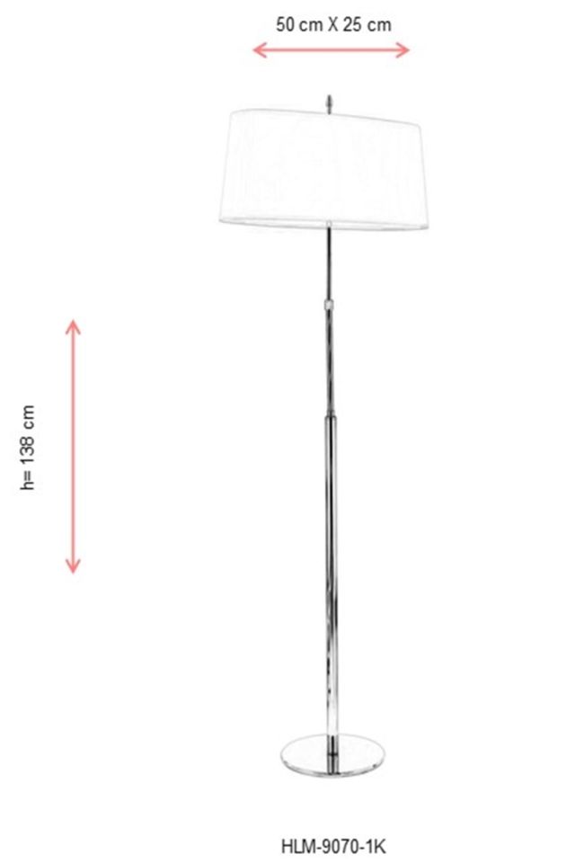 Akira Lambader E14 12W 50x25cm Metal Krom Avonni-HLM-9070-1K