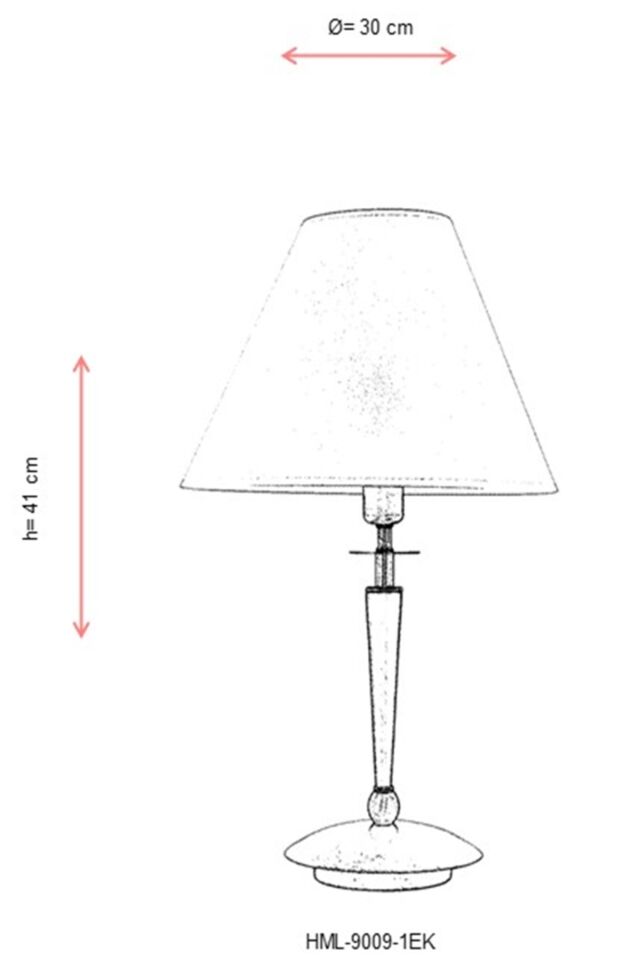 Feyza Abajur E27 12W 30cm Metal Eskitme Avonni-HML-9009-1EK