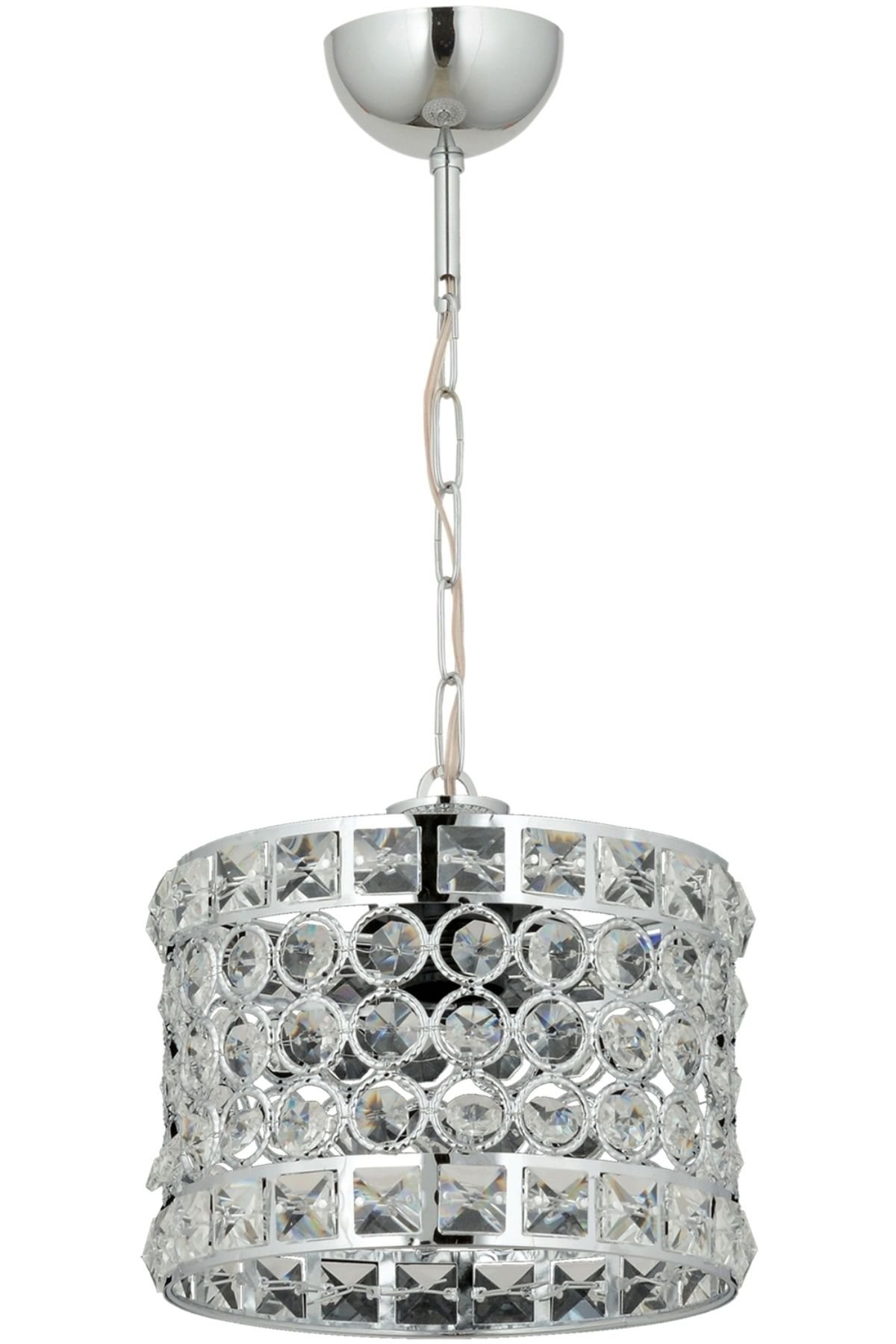 Göz Klasik Avize E27 24W 20cm Metal Krom Dorbien-AV-65240-2K