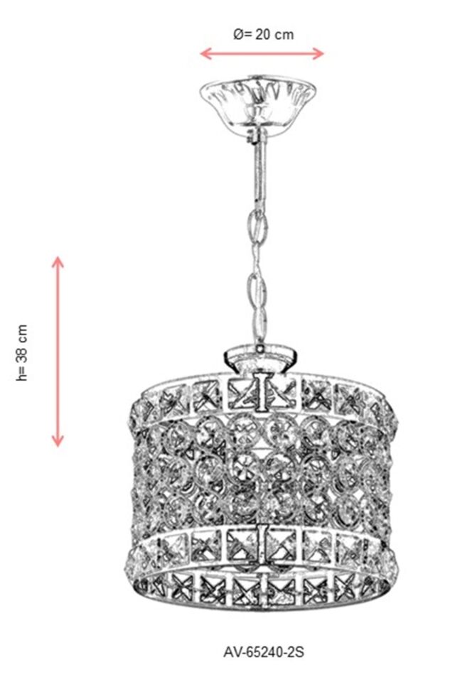 Göz Klasik Avize E27 24W 20cm Metal Sarı Dorbien-AV-65240-2S