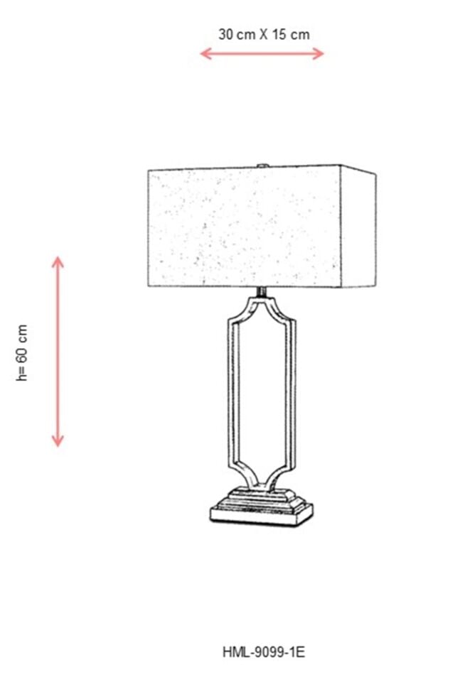 Shade Abajur E27 12W 30x15cm Metal Eskitme Avonni-HML-9099-1E