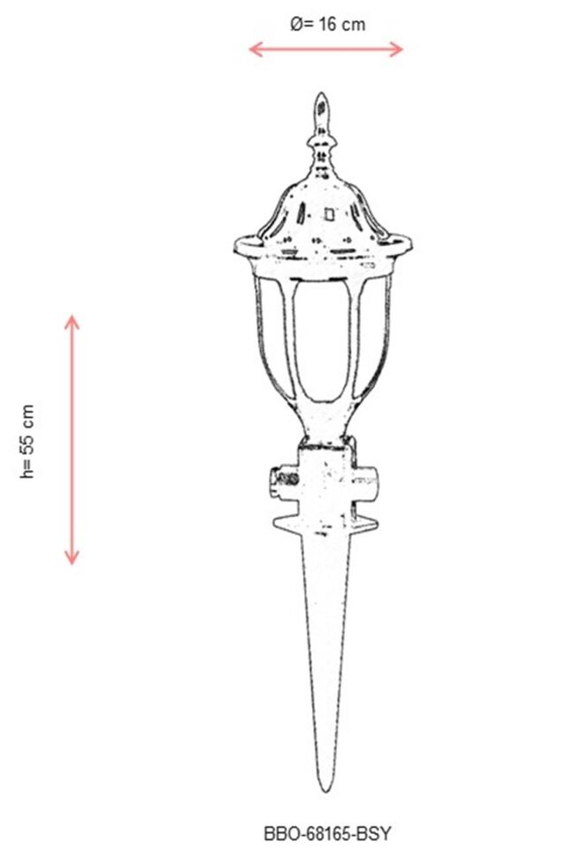 Bahçe Bollard E27 12W 16cm ABS Siyah Dorbien-BBO-68165-BSY