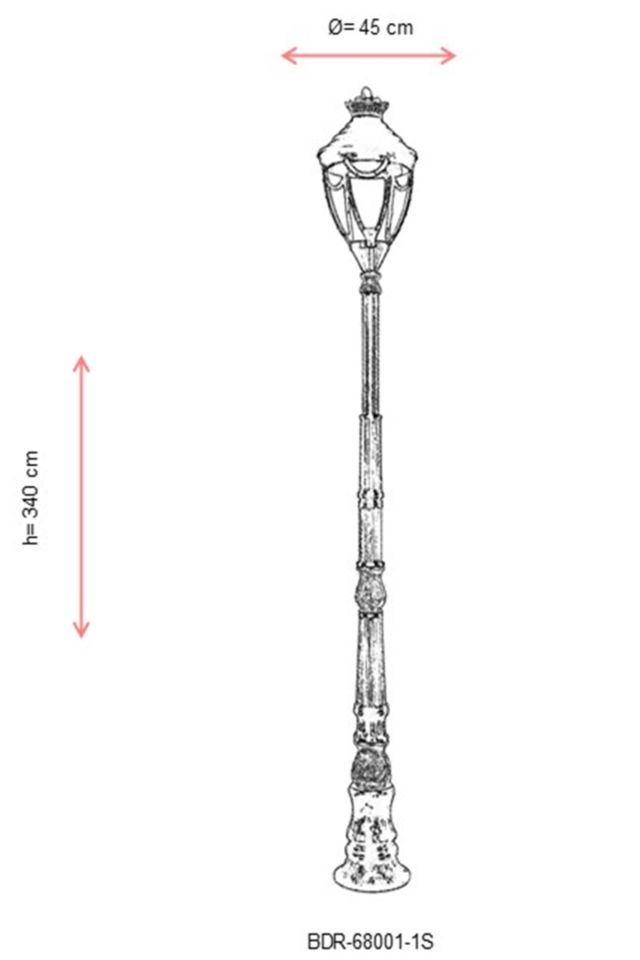 Bahçe Direkleri E27 12W 45cm Alüminyum Sarı/Siyah Dorbien-BDR-68001-1S