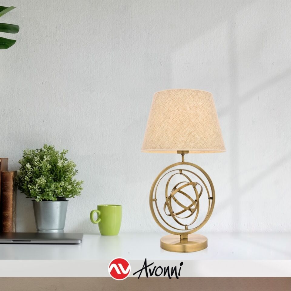 Atak Abajur E27 12W 30cm Metal Eskitme Avonni-ML-9105-1E