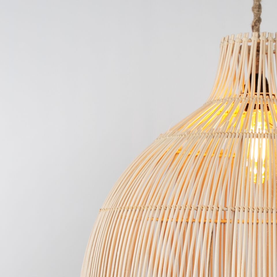 Madlen Modern Avize E27 12W 50cm Rattan Doğal Dorbien-SLB-8001-L