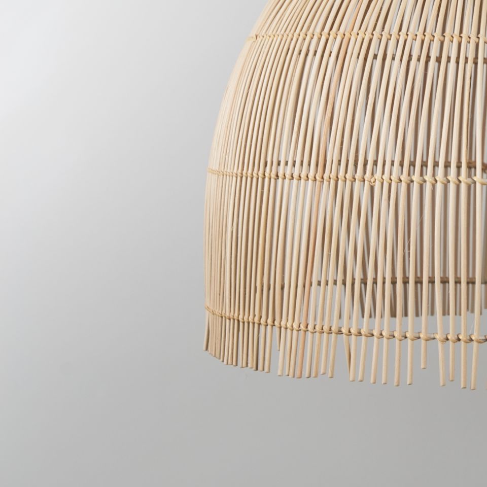 Madlen Modern Avize E27 12W 50cm Rattan Doğal Dorbien-SLB-8001-L