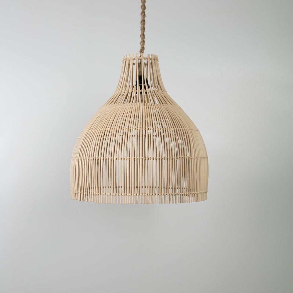 Madlen Modern Avize E27 12W 40cm Rattan Doğal Dorbien-SLB-8001-M