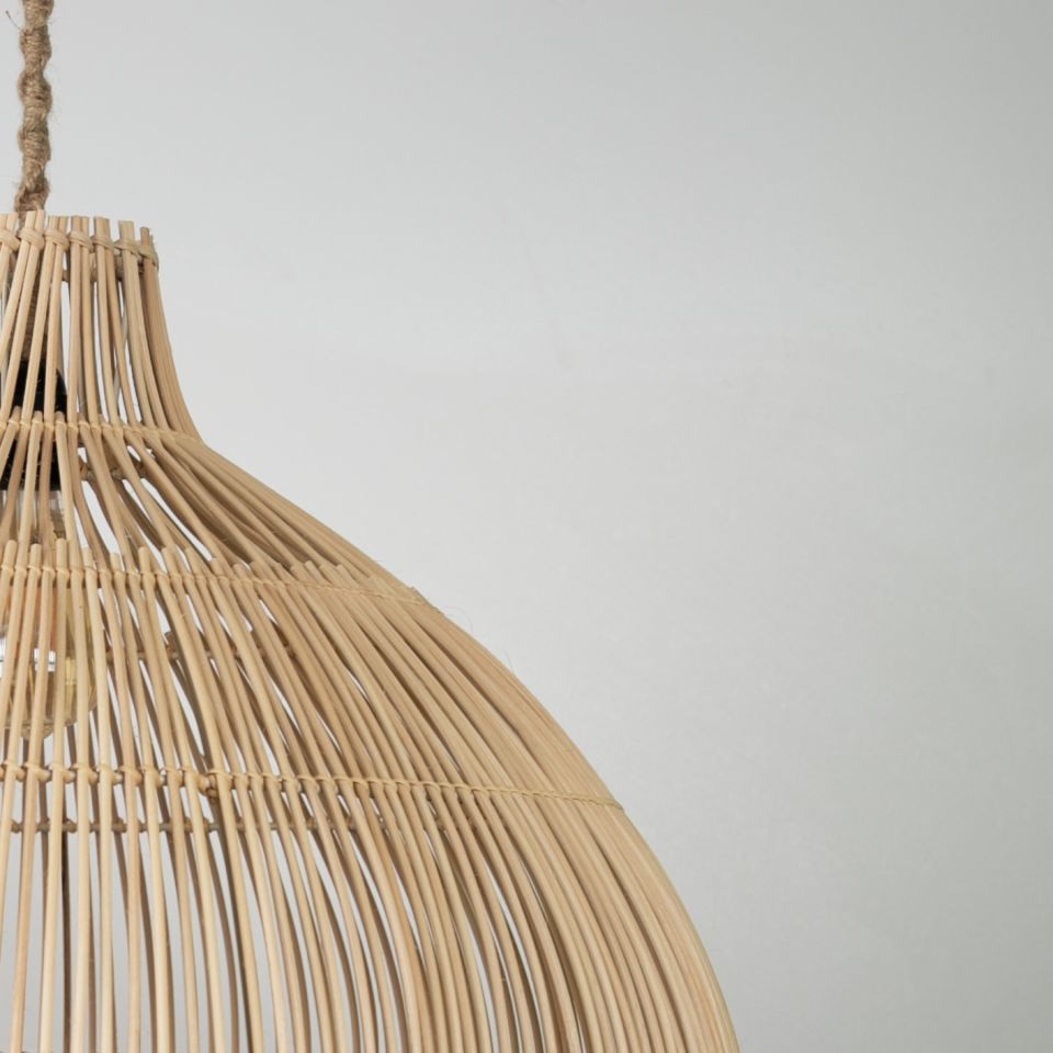 Madlen Modern Avize E27 12W 60cm Rattan Doğal Dorbien-SLB-8001-XL