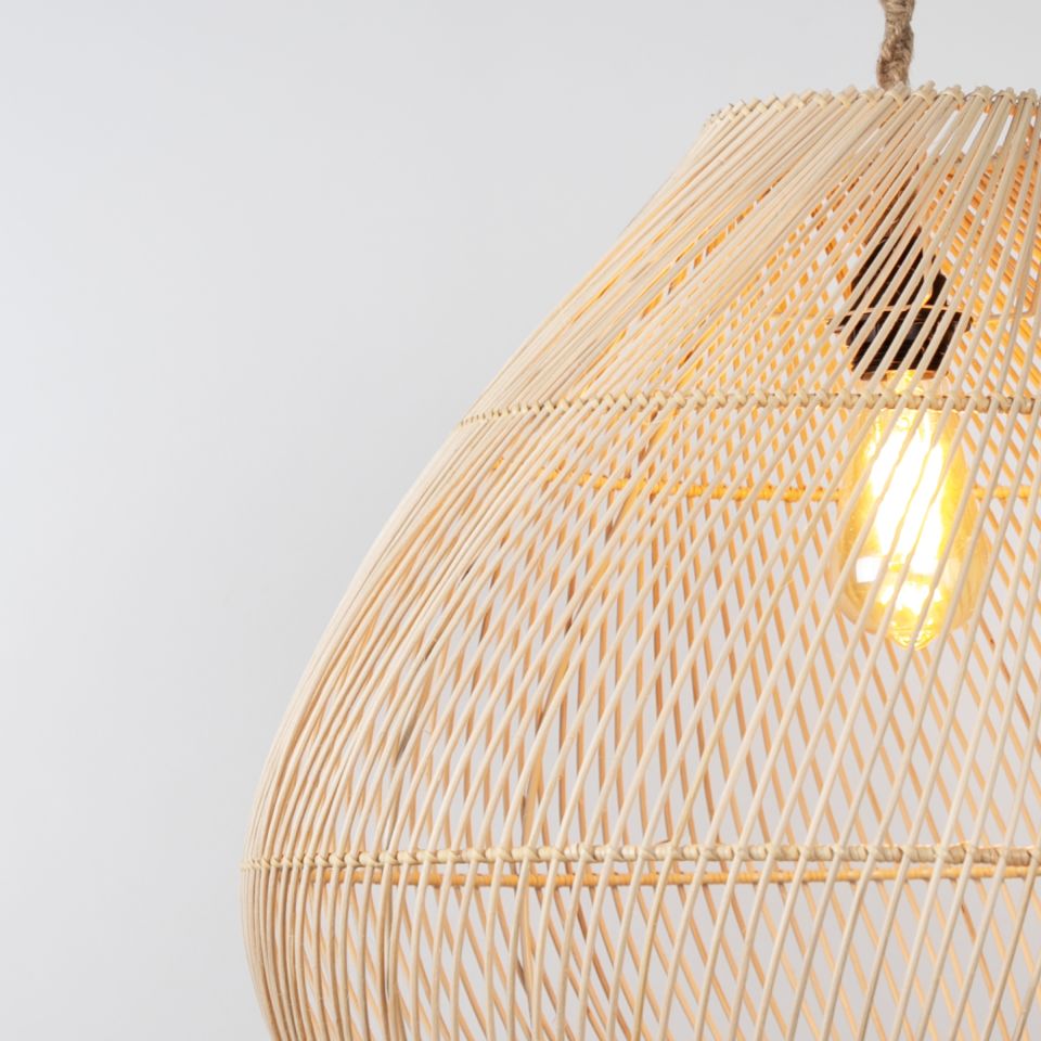 Gaia Modern Avize E27 12W 50cm Rattan Doğal Dorbien-SLB-8002