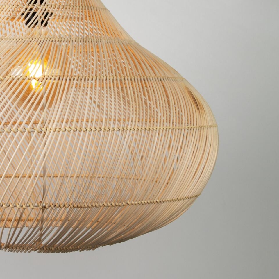 Sarmal Modern Avize E27 12W 60cm Rattan Doğal Dorbien-SLB-8018