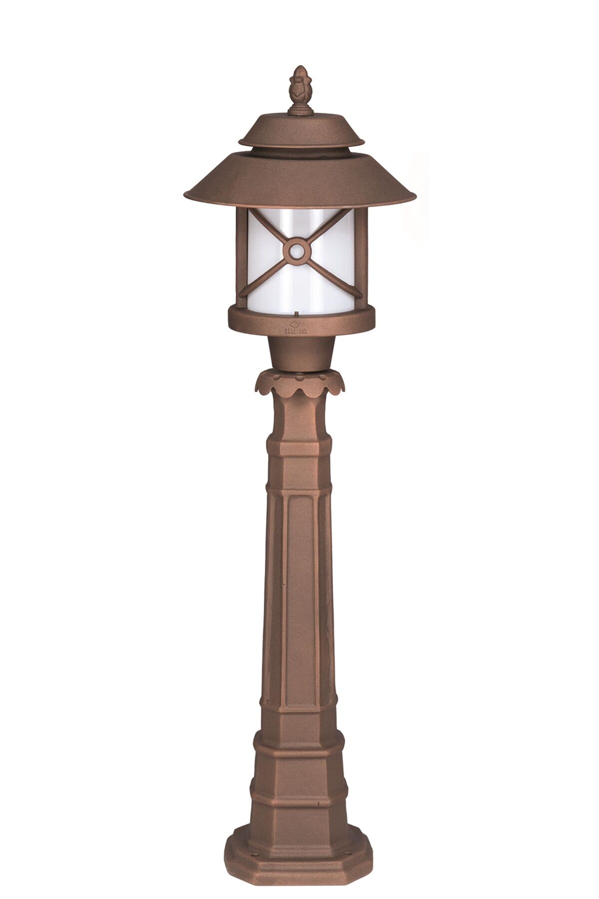Bahçe Set Üstü Aydınlatma E27 12W 30cm Çelik Boru Kahverengi Dorbien-BSU-68275-BKR-M2-B